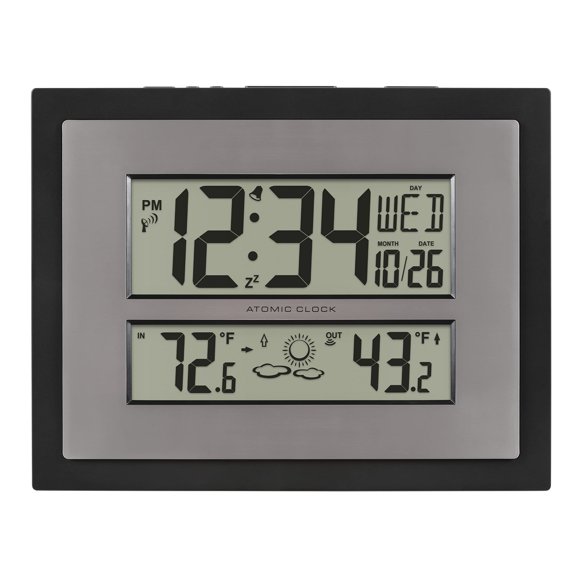 Reloj Digital Atómico con Sensor de Temperatura – La Crosse Technology