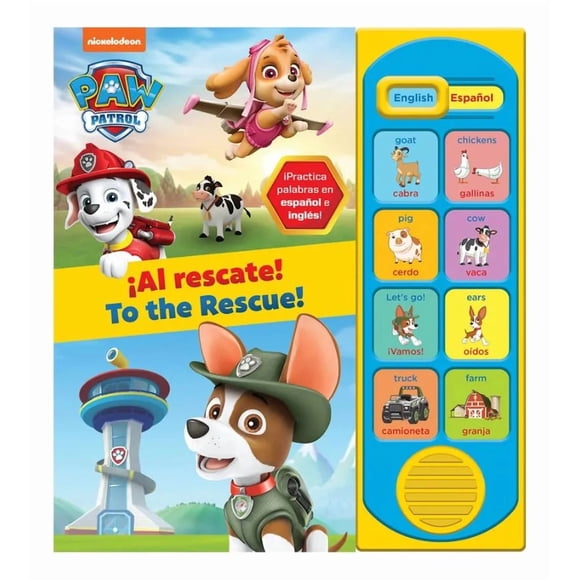 Paw Patrol Al Rescate Libro Infantil Bilingüe 8 Sonidos