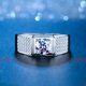 thumbnail image 2 of 1-2Uds Moissanite Alianzas de Boda para Hombre Corte Redondo Color D VVS1 Plata de Ley Anillos de Compromiso Diamond Rings Moissanite con Certificado, 2 of 8