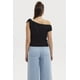 thumbnail image 3 of Polera Mujer Encaje Cuello Asimétrico Negro, 3 of 4