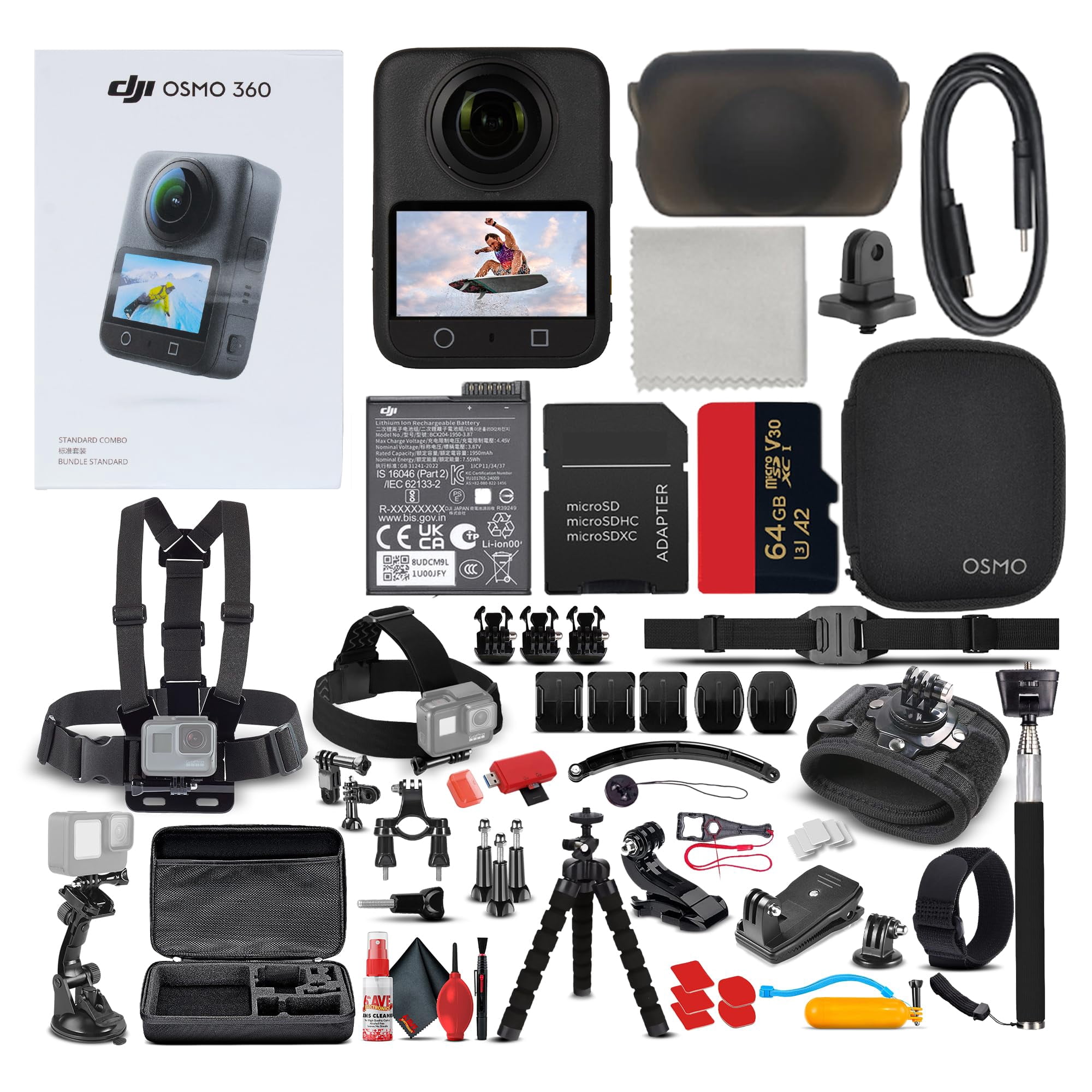 Cámara De Acción Dji Osmo 360 Standard Combo 8k Impermeable