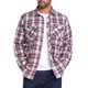 thumbnail image 5 of INSPIRE CHIC Camisas de Hombre de Manga Larga Ajustadas con Botones y Bolsillo 2XL Burdeos a Cuadros de Colores Contrastantes, 5 of 7