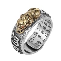 Ioensy - Anillos Moda Redimensionable Vintage Pixiu Lucky For Boys Fiesta Día De San Valentín