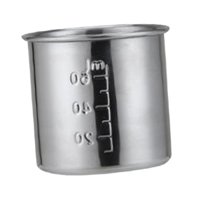 Ioensy - Vaso Graduado Para Medicinas Vaso De Acero Inoxidable Para Medicinas Para Fiestas, Cocinas, Familias, 60 Ml