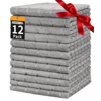 Toallas De Mano Homerhyme De Microfibra, Paquete De 12 Unidades, 25 X 15 Cm, Color Gris