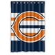 thumbnail image 1 of Cortina de ducha de los Chicago Bears, juego de cortina de baño con ganchos, tamaño 48 x 72 pulgadas, 1 of 3
