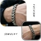 thumbnail image 4 of Pulseras de cadena de eslabones cubanos de acero inoxidable para hombres de 8/9 pulgadas, hebilla de caja cuadrada, pulsera de cadena de eslabones cubanos de plata de Miami, 4 of 6