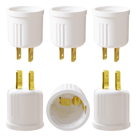 Adaptador de Enchufe eRqILUJI E26/E27 (Pack de 6)