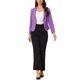 thumbnail image 2 of INSPIRE CHIC Blazer Abierto para Mujer Regreso a Clases Chaqueta de Traje Corto de Verano para el Trabajo Lavanda-Sólido L, 2 of 6