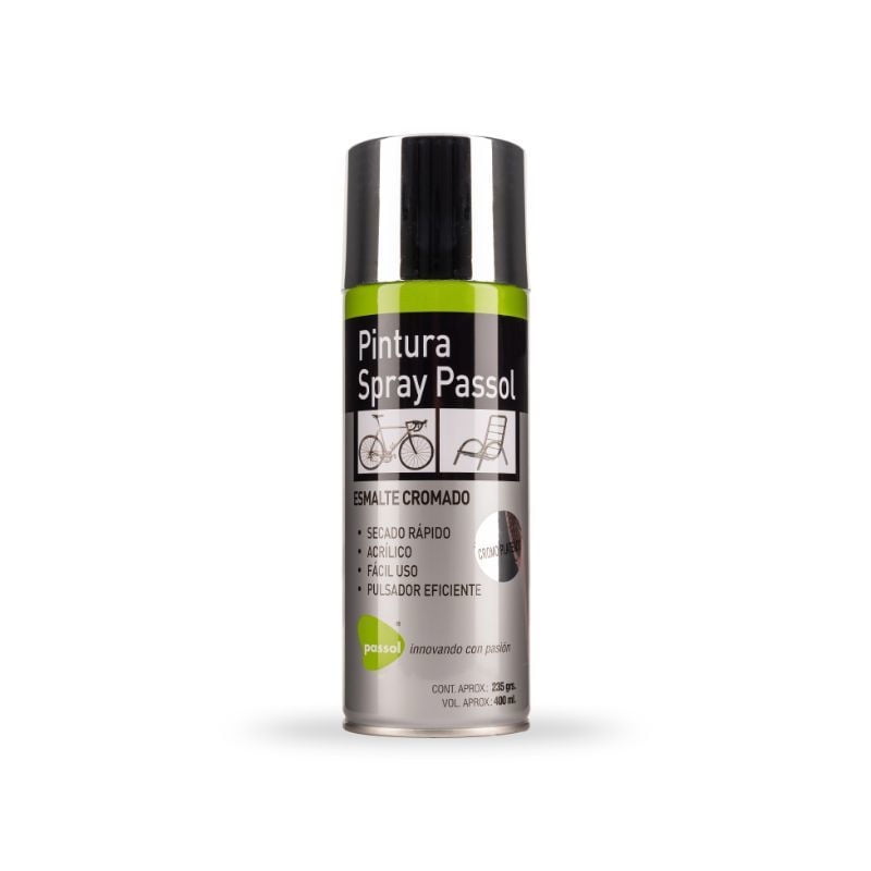 Passol - Pintura Spray Secado Rápido Cromo 400 Ml