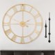 thumbnail image 1 of Reloj de pared LEIKE, grande y moderno, metal, 40 cm, dorado rústico, 1 of 8