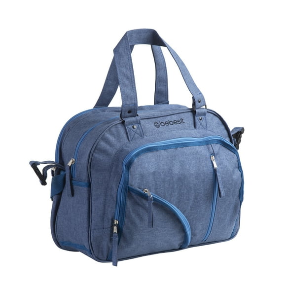 Bolso Maternal Mudador Pañalera Melange Azul