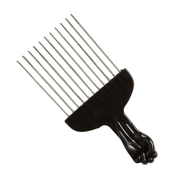 Metal Hair Pick Fist Detangle Braid Herramienta de peinado de peluquería Wide Portable Hair Styling Prong Combs para peinados de bricolaje Hombres