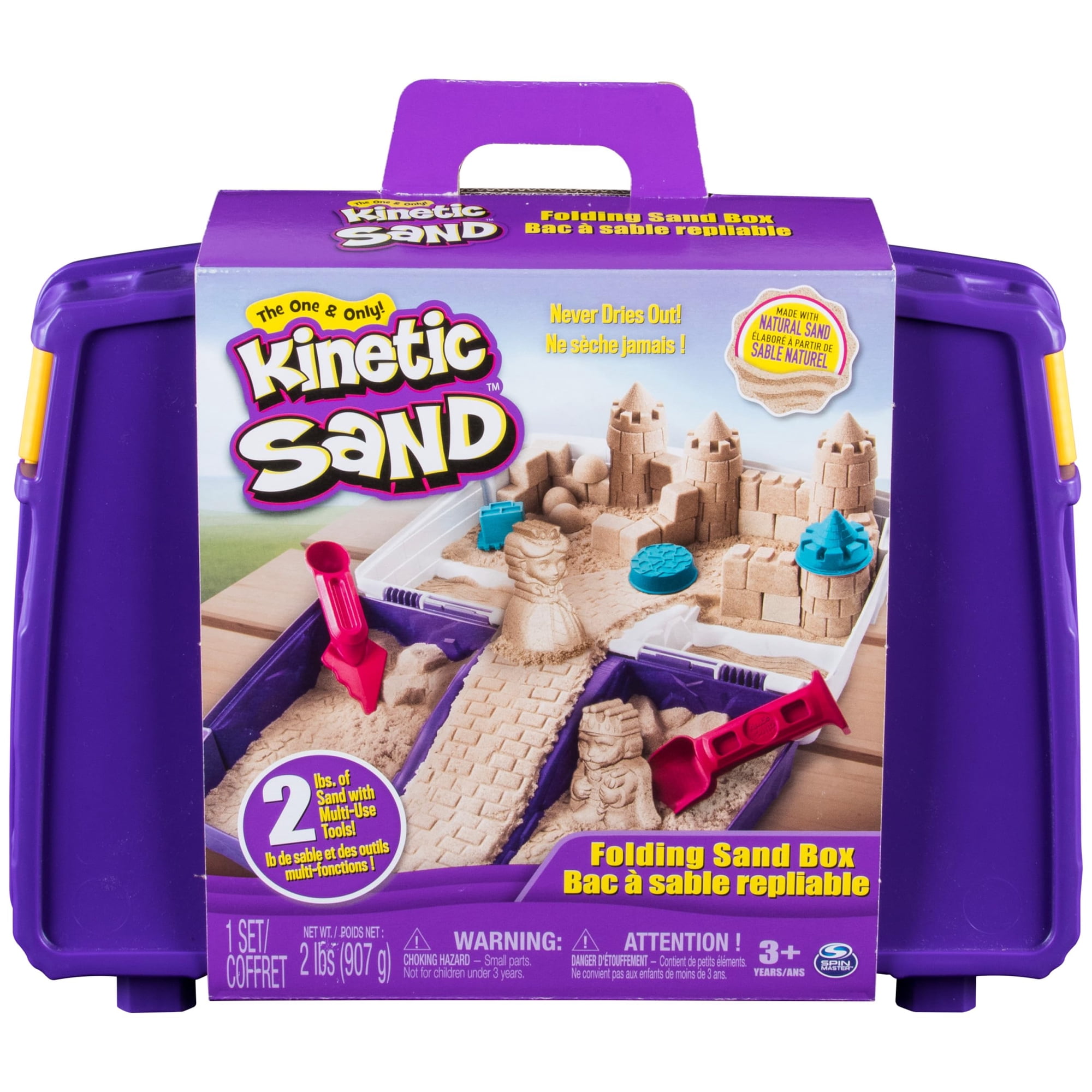 Caja De Arena Plegable Sensory Toy Kinetic Sand Con 1 Kg, Totalmente Natural