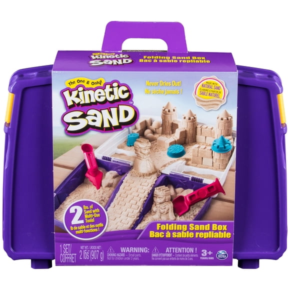 Caja de arena plegable Sensory Toy Kinetic Sand con 1 kg, totalmente natural