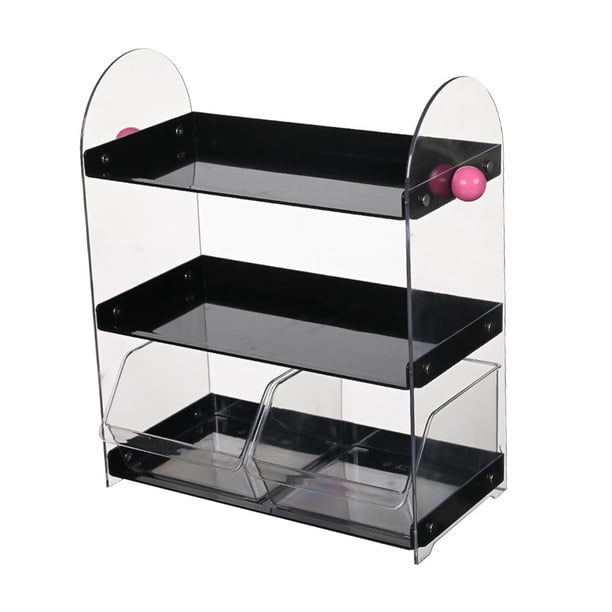 Estante Para Tazas De Café, Organizador Transparente Para Encimera, Para Cocina De Hotel, Despensa, Mesa, Color Negro