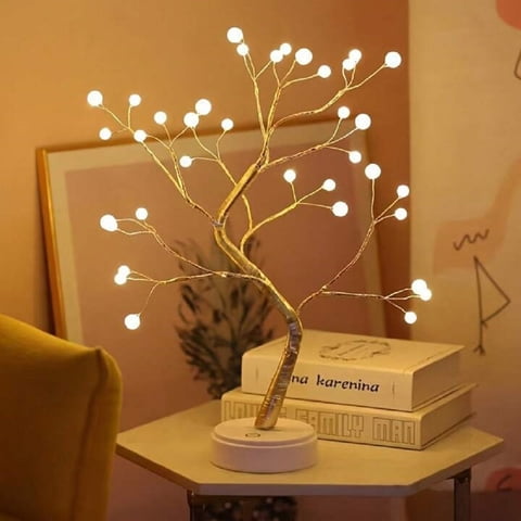 Genérico - Lampara Mesa Luz Led Arbol Bonsai Decorativo Usb Lau
