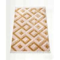 Genérico - Alfombra 180 X 200 Jacquard Decorativa Bicolor 4