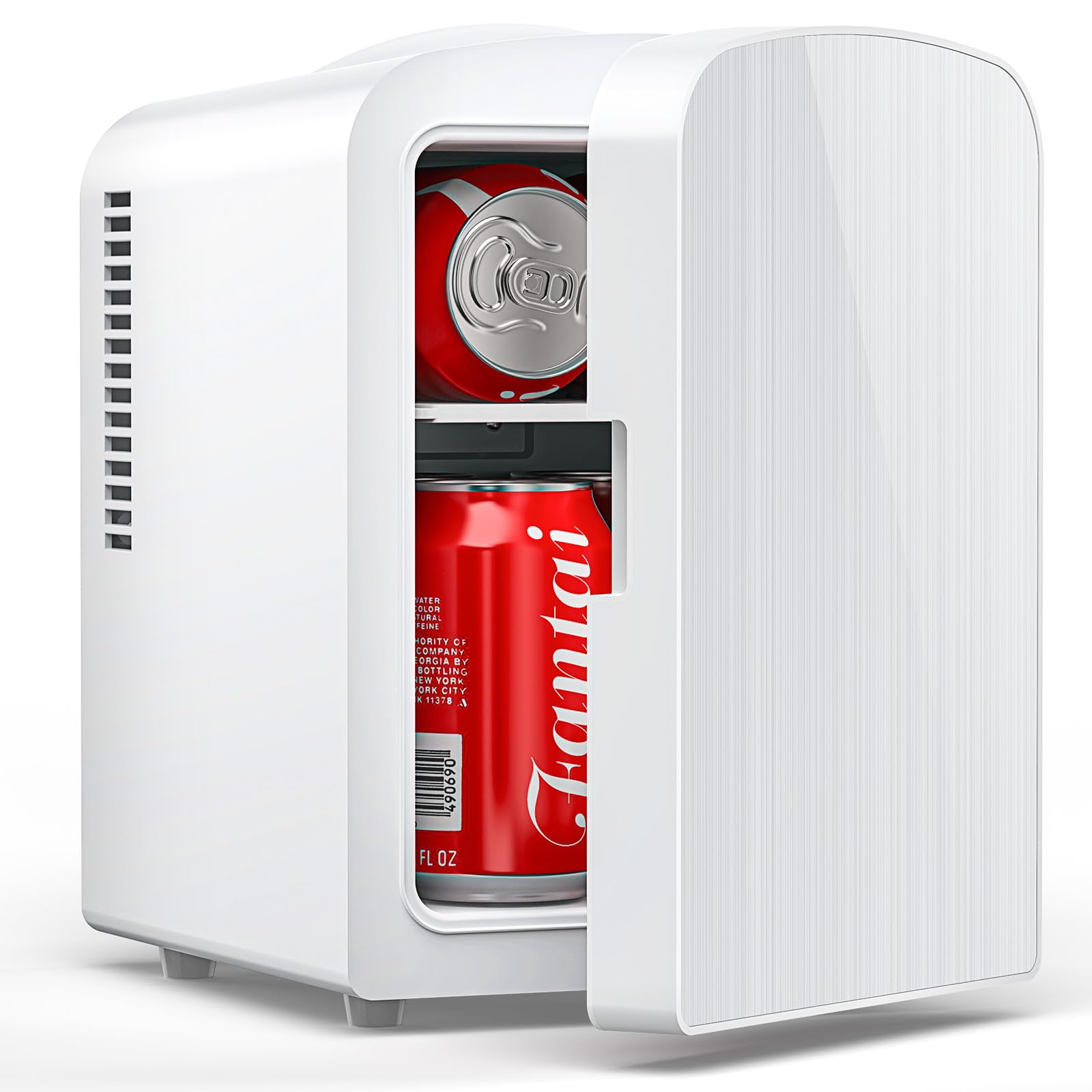 Electactic - Mini Refrigerador Eléctrico 4l/6 Latas Portátil Compacto Blanco