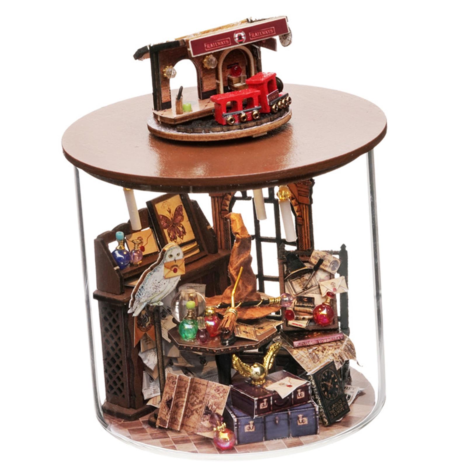 Magideal - Casa De Muñecas De Madera, Botella De Ensueño En Miniatura, Artesanía, Pequeño Rompecabezas 3D, De Modelo De Casa De Muñecas Para Niños Pequeños , Estilo A