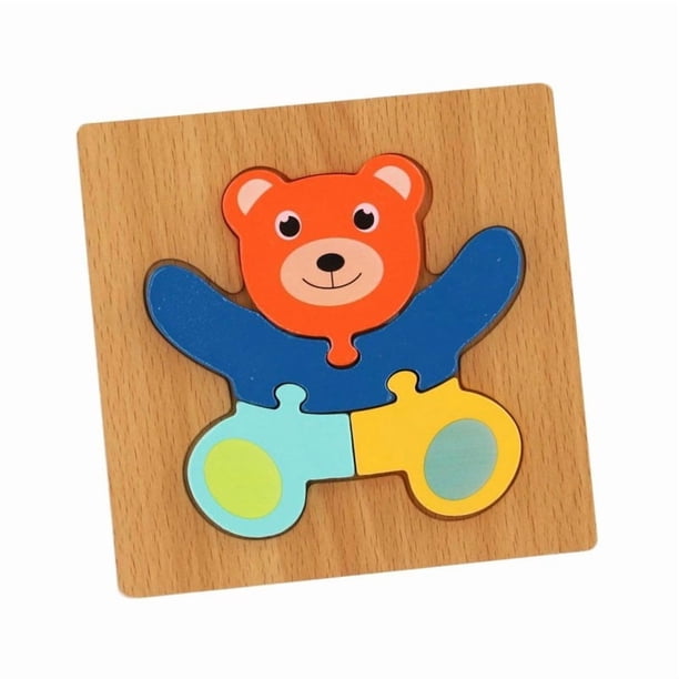 Puzzle Rompecabeza De Madera Encaje Didactico 15x15cm Niños