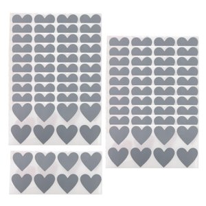 Bothyi - Paquete De 300 Etiquetas Adhesivas Para Rascar En Forma De Corazón Para Suministros De Bricolaje Regalo Gris