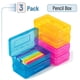 thumbnail image 2 of Cajas de lápices Mr. Pen de plástico transparente, paquete de 6 unidades, azul/amarillo/rosa, 2 of 8
