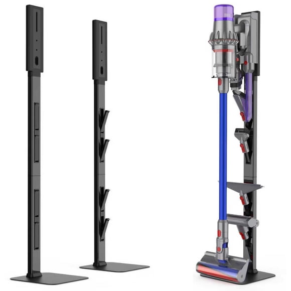 Soporte para Aspiradora AIKOLZON con Ganchos Plegables y Base de Acero al Carbono