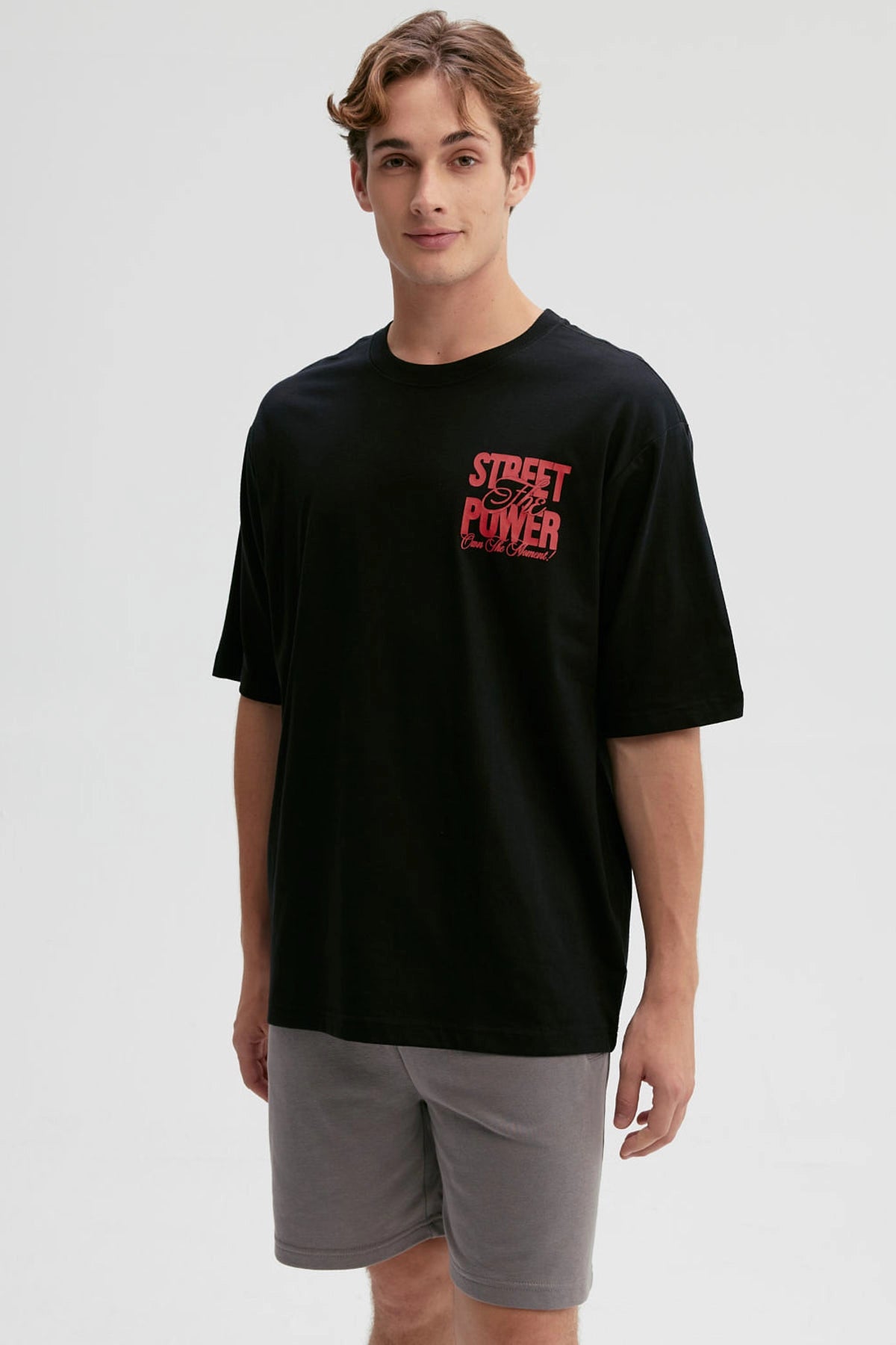 Fashionspark - Polera Hombre Doble Print Negro - Xi