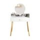 thumbnail image 1 of Tocador Maquillaje Madera Blanco + Espejo Luz Led Compact, 1 of 3