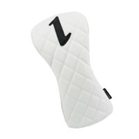 Magideal - Cubierta De Cabeza De Madera De Golf, Cubierta De Cabeza De Golf, Pu Antiarañazos, Protector De Palo De Golf, Cubierta De Palo De Golf Para Adultos, R Blanco