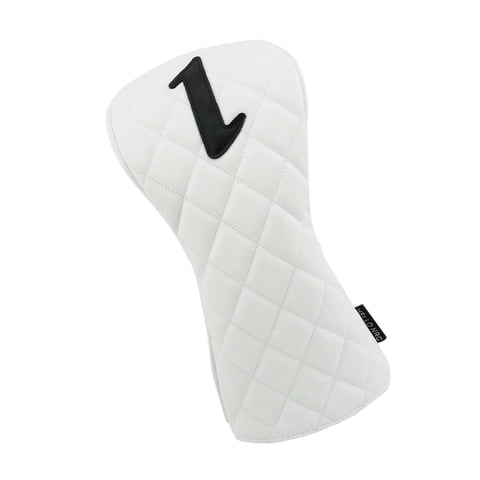 Magideal - Cubierta De Cabeza De Madera De Golf, Cubierta De Cabeza De Golf, Pu Antiarañazos, Protector De Palo De Golf, Cubierta De Palo De Golf Para Adultos, R Blanco