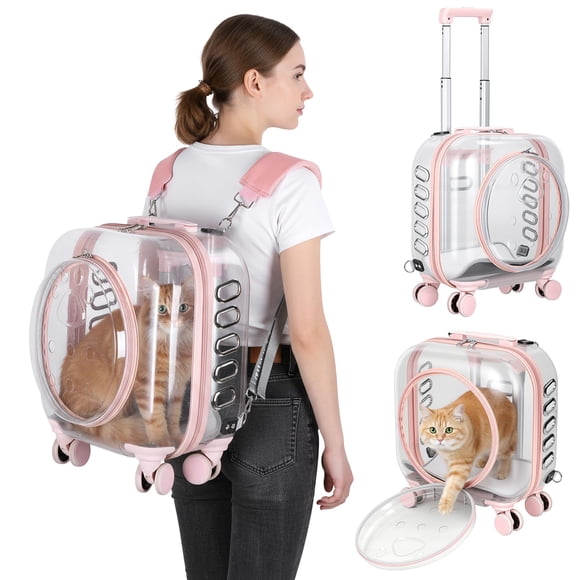 Transportín Awjaisca 40 cm con ruedas silenciosas y asa telescópica