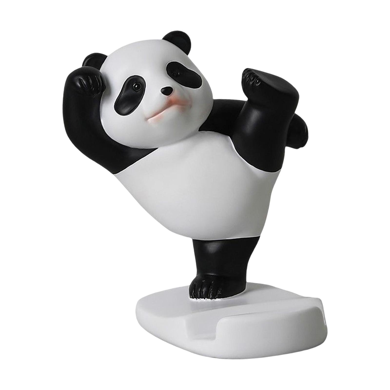 Magideal - Soporte Para Teléfono De Escritorio Con Estatua De Panda De Resina, Soporte Antideslizante, Decoración Bonita, Soporte Para Teléfono Móvil Con , De Pie