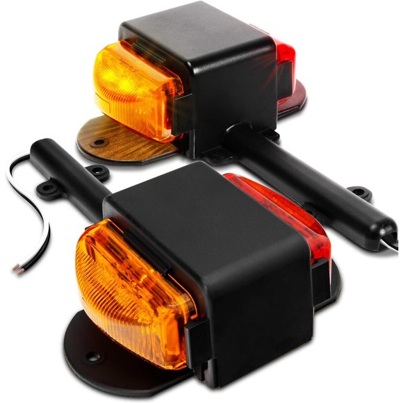 Luz de guardabarros para tráiler TRUE MODS, 2 piezas, ámbar y rojo, IP67