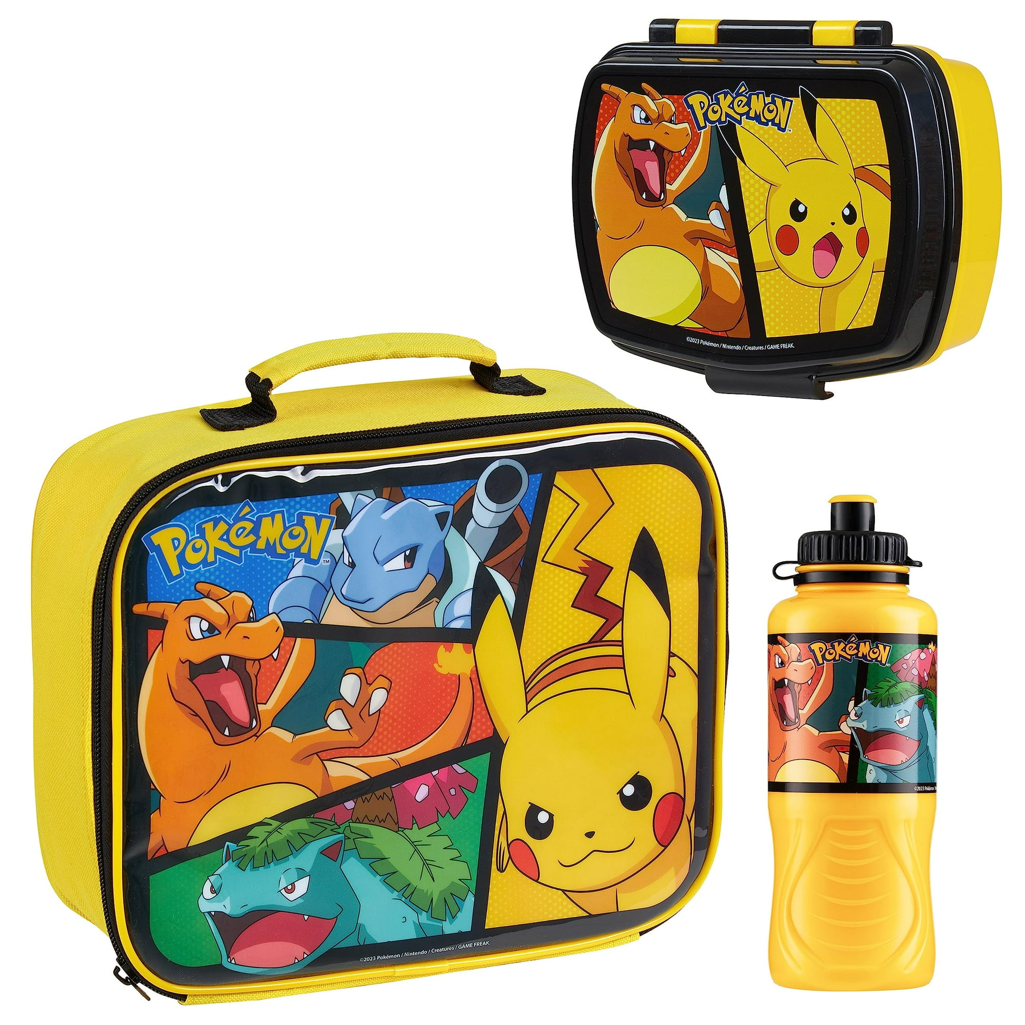 Set De Bolsas De Almuerzo Pokémon Con Lonchera Y Botella