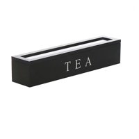 Magideal - Porta Bolsitas De Té De , Organizador Con Tapa Transparente, Caja De Almacenamiento Decorativa De Diseño Rústico, Organizador De Bolsitas De Té Para E