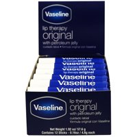 Bálsamo Labial Vaseline Lip Original Con Vitamina E, Paquete De 12