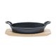 thumbnail image 5 of Sarten Hierro Ovalado Con Base Madera 27.6X15.2X4.5 Cm, 5 of 6