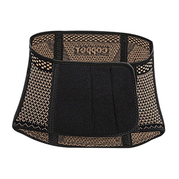 Cinturón de soporte lumbar de fibra de cobre transpirable para hombres y mujeres, cinturón de soporte lumbar para levantamiento de pesas, sentadillas 15 centímetros