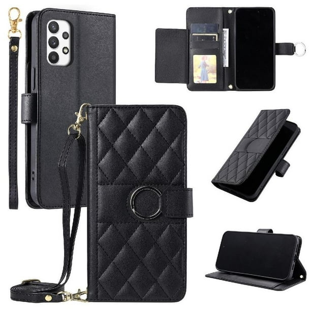 Funda tipo billetera FOXDOCK para Samsung Galaxy A52S 5G – Tapa abatible con correa para mujer