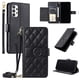 thumbnail image 1 of Funda tipo billetera FOXDOCK para Samsung Galaxy A52S 5G – Tapa abatible con correa para mujer, 1 of 5