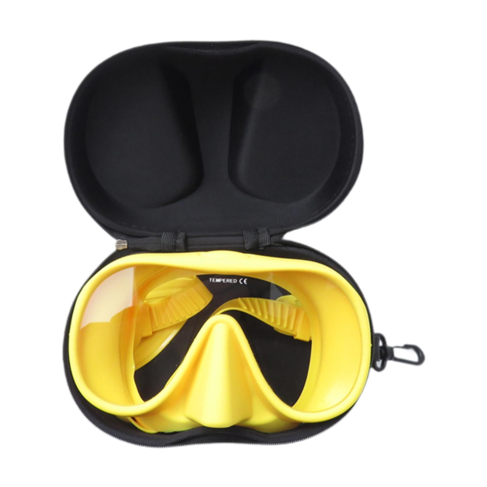 Magideal - Máscara De Apneo De Adultos Con Cubierta De La Nariz Visión Transparente De Gafas De Gafas Portátiles De Máscara De Buceo Portátiles De Gafas De Natac Amarillo