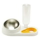 thumbnail image 3 of Perro Gato Tazón Doble Comida Tazón De Agua Inclinado Anti Derrame Alimentador Arco Desmontable Blanco, 3 of 5