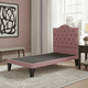 thumbnail image 3 of Cama 1,5 Plazas Ovalado, Incluye Base Y Respaldo Rosa Lino, 3 of 4