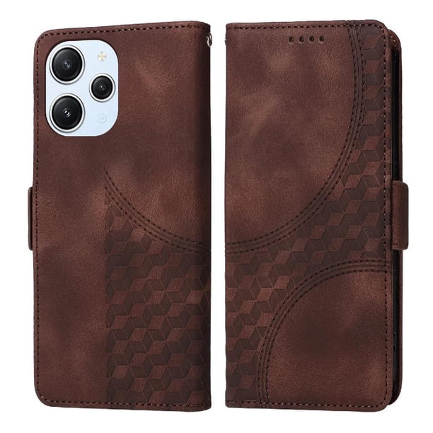 Carcasa FOXDOCK Xiaomi Poco M6 Pro 5G de cuero PU, diseño acolchado clásico, protección contra caídas y rayones