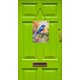 thumbnail image 2 of Letrero metálico de aluminio para colgar en pared o puerta, diseño de pájaro azul, 30 x 40 cm, 2 of 3