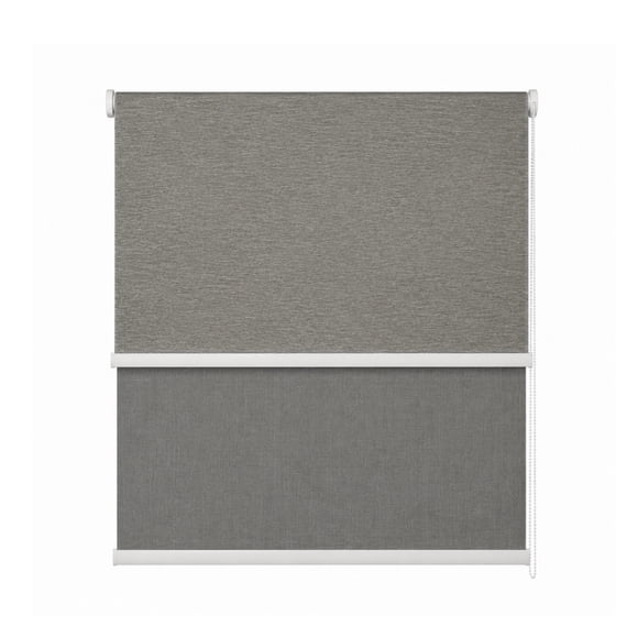 Cortina Roller Blackout 2 Paño 100x240 Doble Con Visillo Sin Cenefa