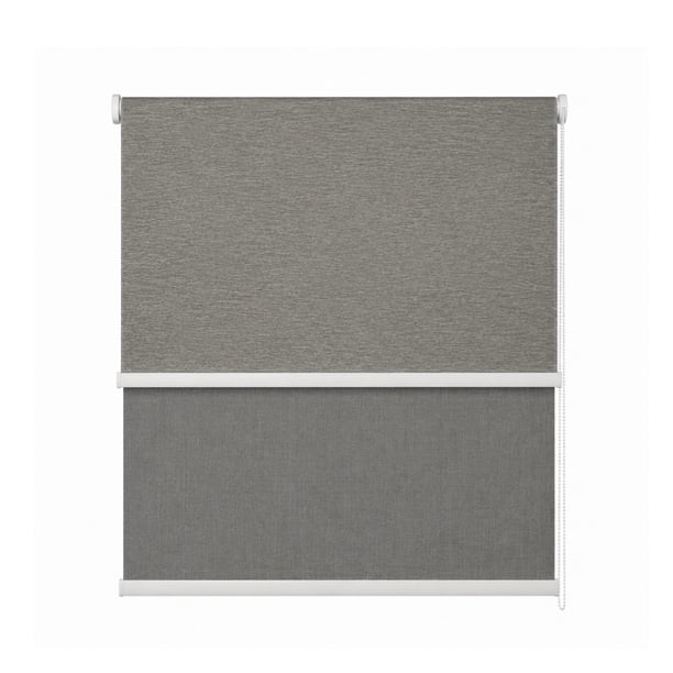 Cortina Roller Blackout 2 Paño 100x240 Doble Con Visillo Sin Cenefa