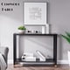 thumbnail image 3 of Glass Entryway Table, 2-Tier Entry Way Console Entrance Table, 41"L Narrow Sofa Table with Shelves, Ideal for Hallway, Entryway, Living Room, Foyer, Corridor, and Office (Gold & Black), 3 of 3
